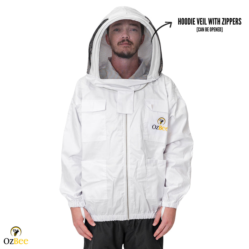 Beekeeping Bee Cotton Jacket With Hood Style Veil Protective Gear