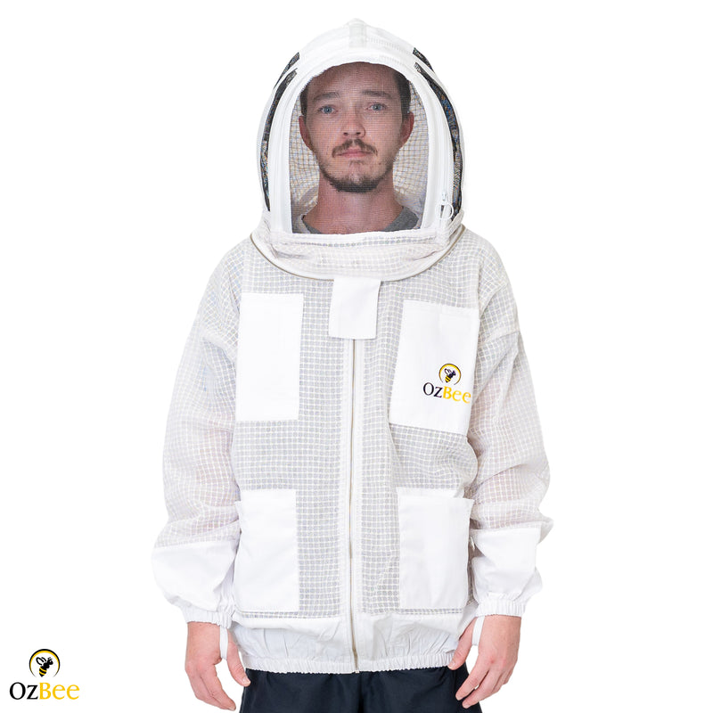 Beekeeping Bee Jacket 3 Layer Mesh Hood Beekeeping Jacket for Beekeeper