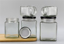 60 X Honey Glass Jar Square 380 ML
