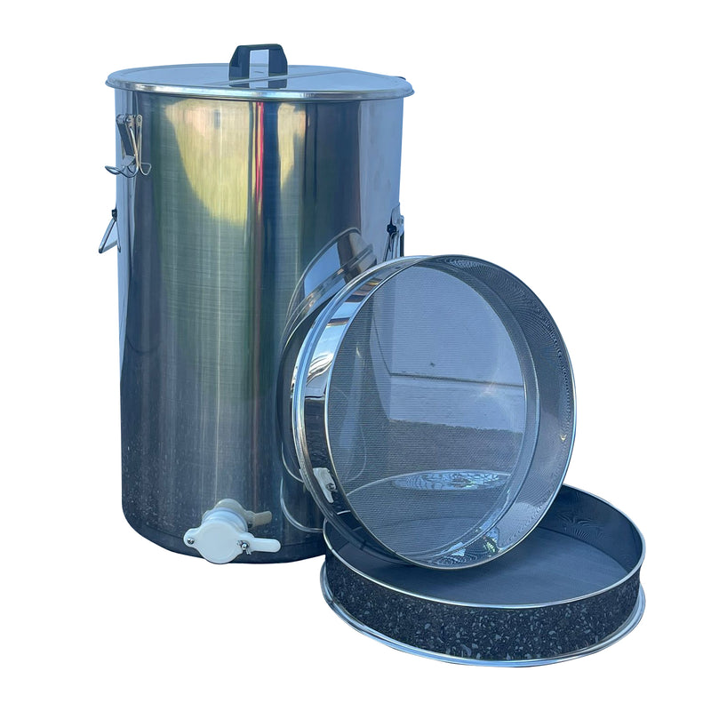 Stainless Steel Honey Tank with Honey Gate & Seive