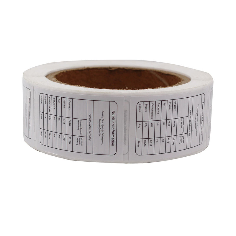 Honey Container Jars Nutrition Labels 500 Pcs