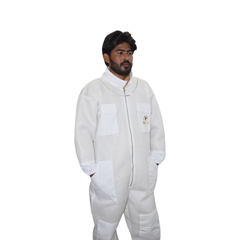 Beekeeping Starter Kit For Beekeepers With OZ Bee 2 Layer Mesh Ventilated Hoodie Viel Suit Protective Gear
